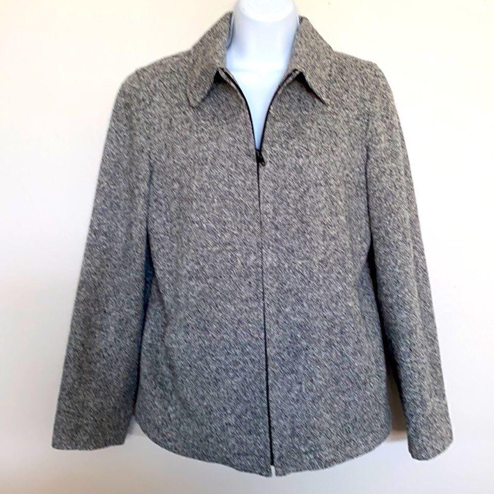 Laura Ashley Small Full Zip Jacket Tweed Type.